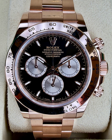 2026 Rolex Cosmograph Daytona 40MM Black Dial Rose Gold Oyster Bracelet (126505)