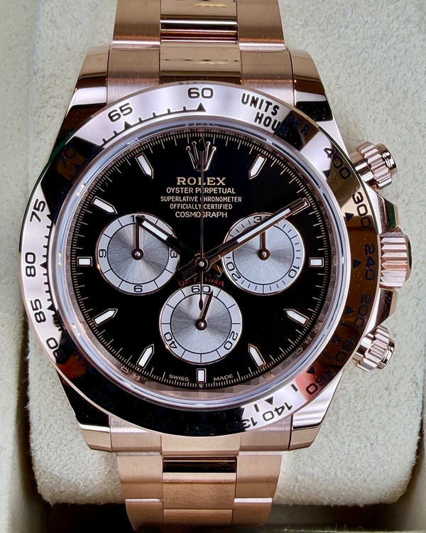 2026 Rolex Cosmograph Daytona 40MM Black Dial Rose Gold Oyster Bracelet (126505)