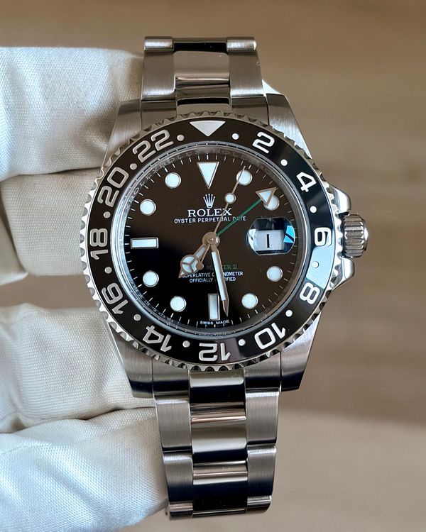 No Reserve - 2013 Rolex GMT-Master II 40MM Black Dial Oyster Bracelet (116710LN)