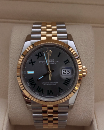 2023 Rolex Datejust "Wimbledon" 36MM Slate Dial Two-Tone Jubilee Bracelet (126233)