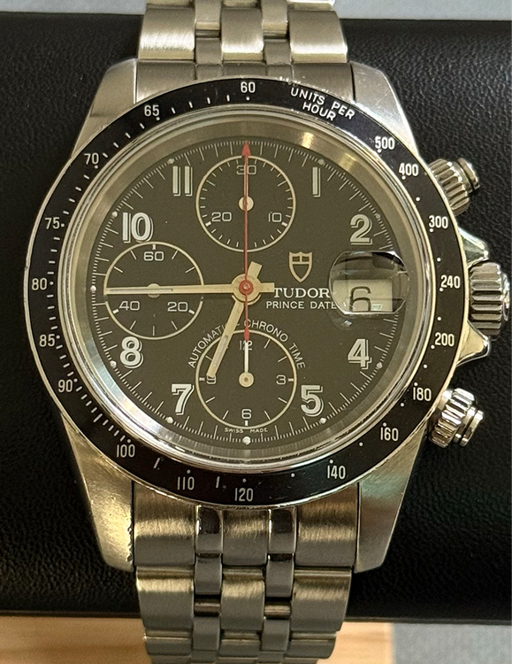 Tudor Prince Date 40MM Black Dial Steel Bracelet (79260)