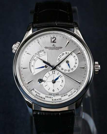 2019 Jaeger-LeCoultre Master Control Geographic 39MM Silver Dial Leather Strap (Q1428421)