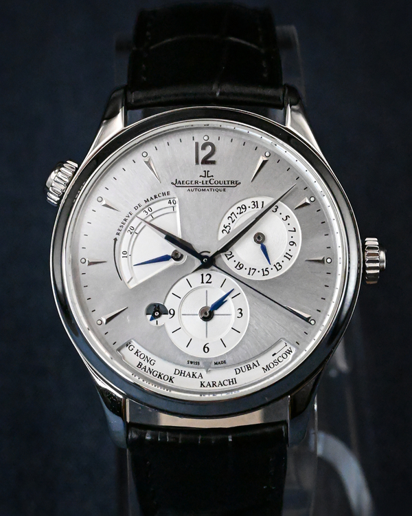 2019 Jaeger-LeCoultre Master Control Geographic 39MM Silver Dial Leather Strap (Q1428421)