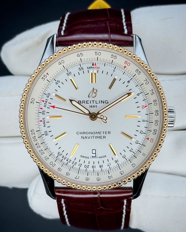 No Reserve - Breitling Navitimer 41MM White Dial Leather Strap (U17326211G1P1)
