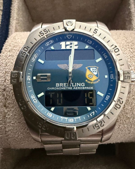 2016 Breitling Aerospace Avantage L.E. 42MM Quartz Blue Dial Titanium Bracelet (E79362)