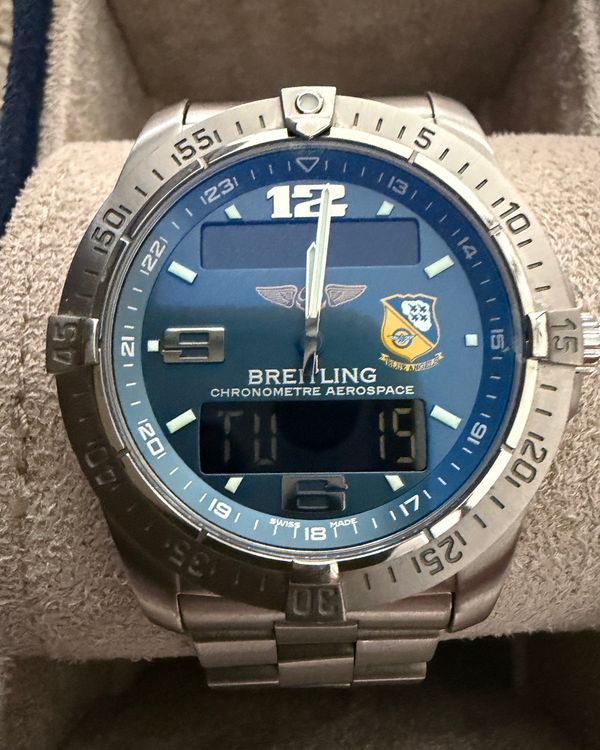 2016 Breitling Aerospace Avantage 42MM Quartz Blue Dial Titanium Bracelet (E79362)
