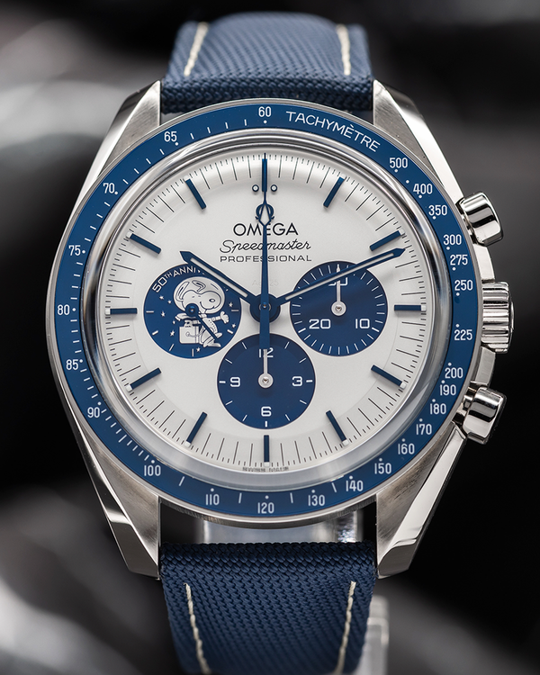 No Reserve - 2024 Omega Speedmaster Anniversary Series “Silver Snoopy Award” 42MM Silver Dial Textile Strap (310.32.42.50.02.001)