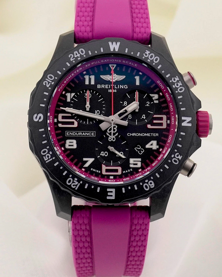 Breitling Endurance Pro 38MM Quartz Black Dial Rubber Strap (X83310F61B1S1)