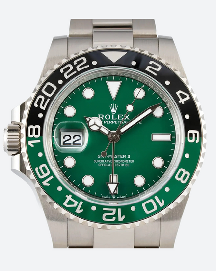 2026 Rolex GMT-Master II “Sprite” 40MM Green Dial White Gold Oyster Bracelet (126729VTNR)