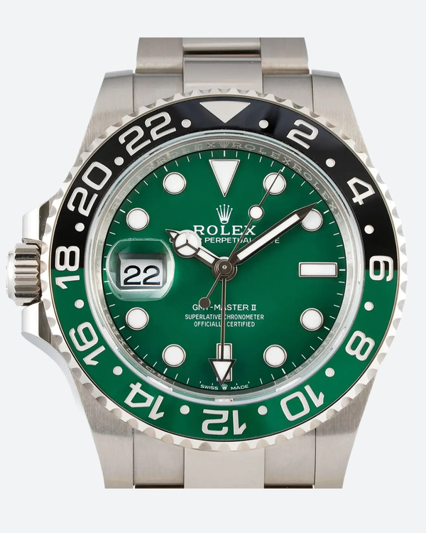 2026 Rolex GMT-Master II “Sprite” 40MM Green Dial White Gold Oyster Bracelet (126729VTNR)