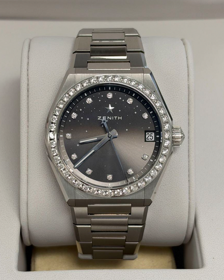 Zenith Defy Midnight 36MM Grey Dial Steel Bracelet (16.9200.670)