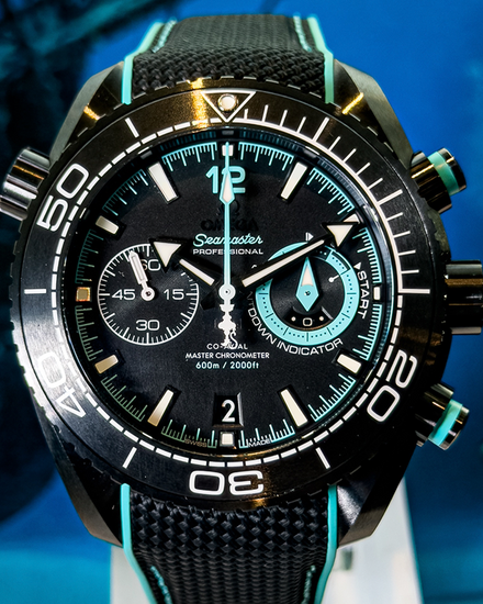 2024 Omega Seamaster Planet Ocean 600M Chronograph "ETNZ Deep Black" 45.5MM Black Dial Rubber Strap (215.92.46.51.01.003)