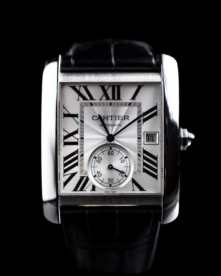 No Reserve - Cartier Tank MC 34.3MM Silver Dial Leather Strap (W5330003)
