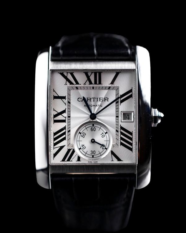 No Reserve - Cartier Tank MC 34.3MM Silver Dial Leather Strap (W5330003)