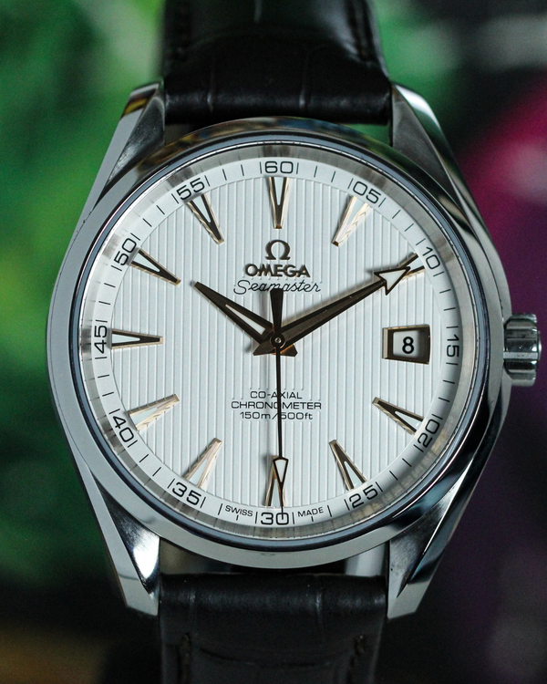 No Reserve - 2021 Omega Seamaster Aqua Terra 150M 41.5MM Silver Dial Leather Strap (231.13.42.21.02.002)