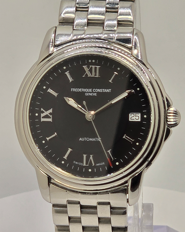 Frederique Constant Geneve 38MM Black Dial Steel Bracelet (FC-303/FC310)