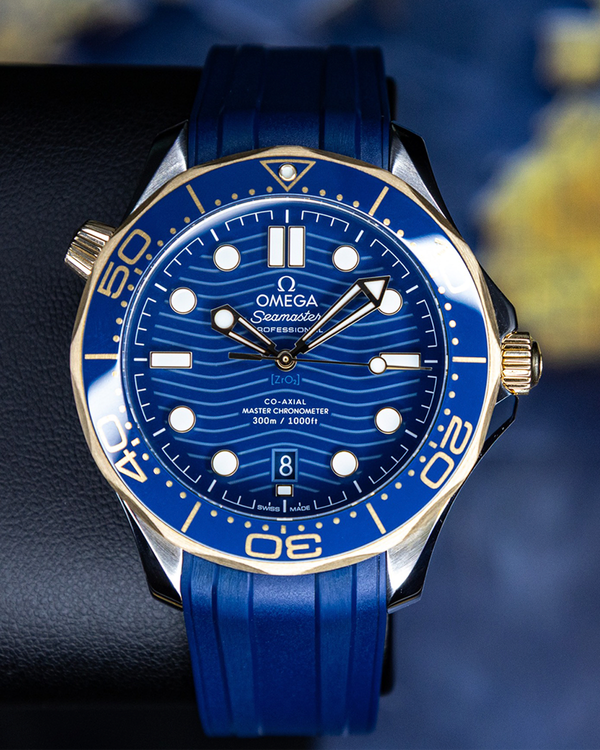No Reserve - 2024 Omega Seamaster Diver 300M 42MM Blue Dial Rubber Strap (210.22.42.20.03.001)