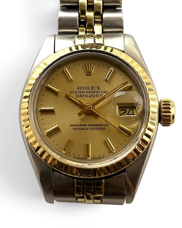 Rolex Lady-Datejust 26MM Champagne Dial Two-Tone Jubilee Bracelet (6917)