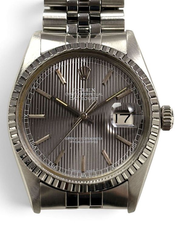 Rolex Datejust 36MM Grey "Tapestry" Dial Jubilee Bracelet (16030)