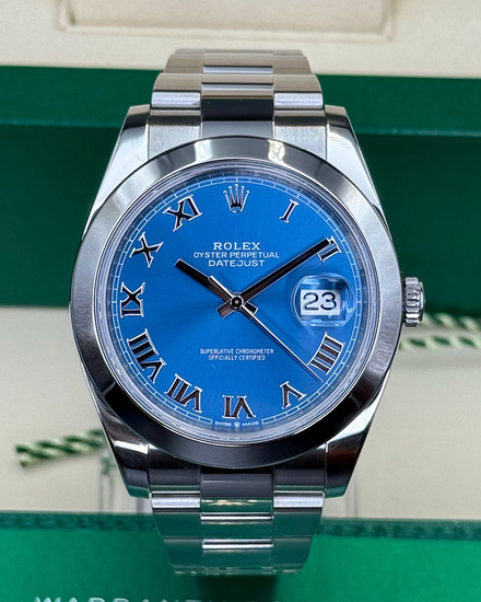 2022 Rolex Datejust 41MM Blue Dial Oyster Bracelet (126300)