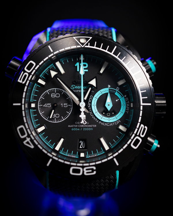 2024 Omega Seamaster Planet Ocean 600M Chronograph "ETNZ Deep Black" 45.5MM Black Dial Rubber Strap (215.92.46.51.01.003)