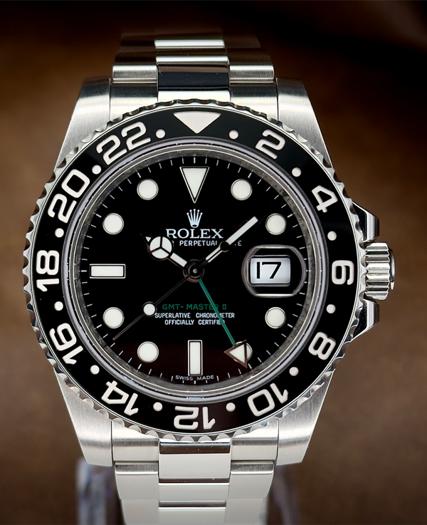No Reserve - 2018 Rolex GMT-Master II 40MM Black Dial Oyster Bracelet (116710LN)