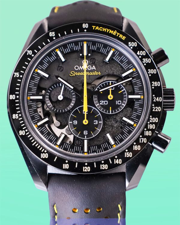 No Reserve - 2019 Omega Speedmaster Dark Side of the Moon "Apollo 8" 44.25MM Black Dial Leather Strap (311.92.44.30.01.001)