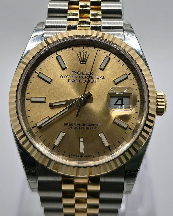 2021 Rolex Datejust 36MM Champagne Dial Two-Tone Jubilee Bracelet (126233)