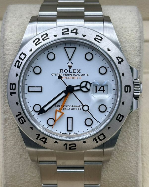 2022 Rolex Explorer II "Polar" 42MM White Dial Oyster Bracelet (226570)