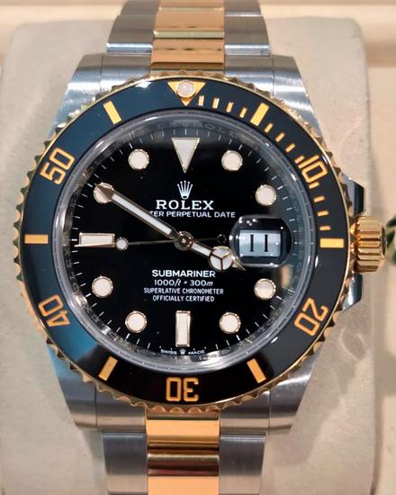 2022 Rolex Submariner Date 41MM Black Dial Two-Tone Oyster Bracelet (126613LN)