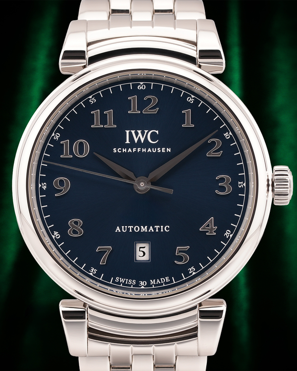 No Reserve - 2023 IWC Schaffhausen Da Vinci 40.4MM Blue Dial Steel Bracelet (IW356605)