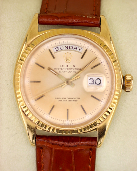 No Reserve - 1972 Rolex Day-Date 36MM Champagne Dial Aftermarket Leather Strap (1803)