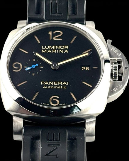 2017 Panerai Luminor Marina 1950 3 Days 44MM Black Dial Rubber Strap (PAM01312)