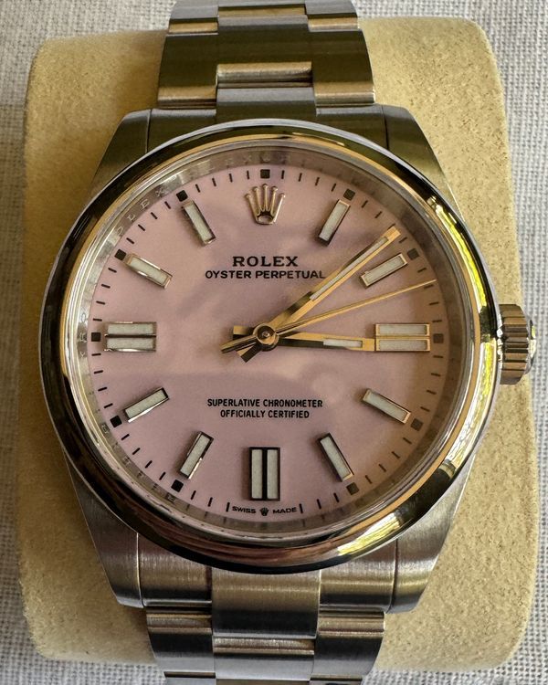 2026 Rolex Oyster Perpetual 41MM Pink Dial Oyster Bracelet (134300)