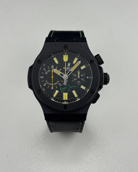 Hublot Big Bang Ayrton Senna Foudroyante Split Second L.E. 44MM Black Dial Rubber Strap  (315.CI.1129.RX.AES09)