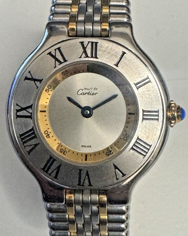 Cartier Must de Cartier 28MM  Quartz Silver Dial Two-Tone Bracelet (W10075F4)