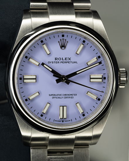 2026 Rolex Oyster Perpetual 41MM Lavender Dial Oyster Bracelet (134300)