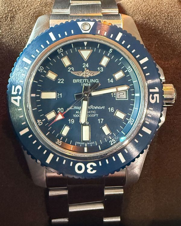 2019 Breitling Superocean Special 44MM Blue Dial Steel Bracelet (Y17393101B1A1)