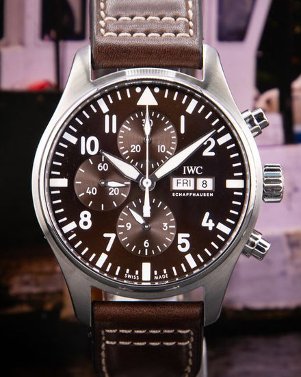 2017 IWC Schaffhausen Pilot 43MM Brown Dial Leather Strap (IW377713)