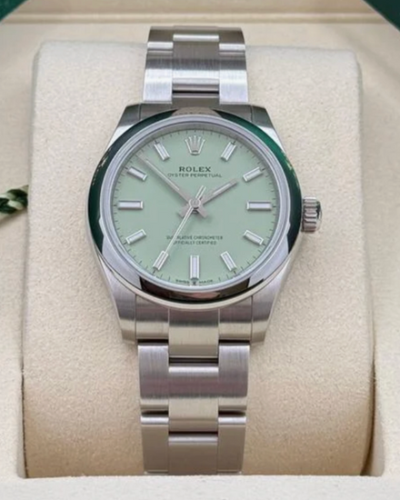 2026 Rolex Oyster Perpetual 31MM Pistachio Dial Oyster Bracelet (277200)