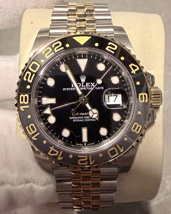 2026 Rolex GMT-Master II "Bumblebee" 40MM Black Dial Two-Tone Jubilee Bracelet (126713GRNR)