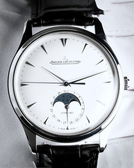 2021 Jaeger-LeCoultre Master Ultra Thin Moon 39MM Silver Dial Leather Strap (Q1368420)