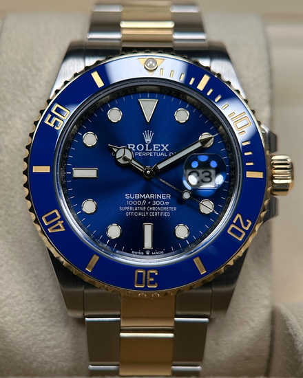 No Reserve - 2021 Rolex Submariner Date "Bluesy" 41MM Blue DIal Two-Tone Oyster Bracelet (126613LB)