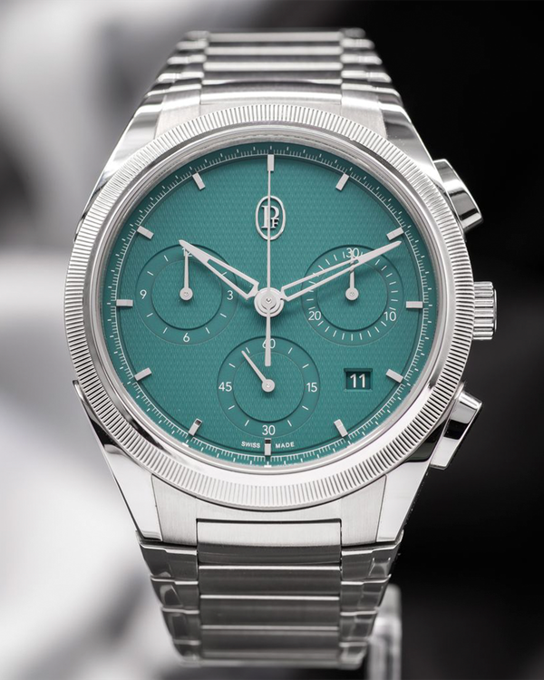 2025 Parmigiani Fleurier Tonda PF Chronograph "Yoshida" L.E. 42MM Turquoise Dial Steel Bracelet (PFS915-1020001-100182)