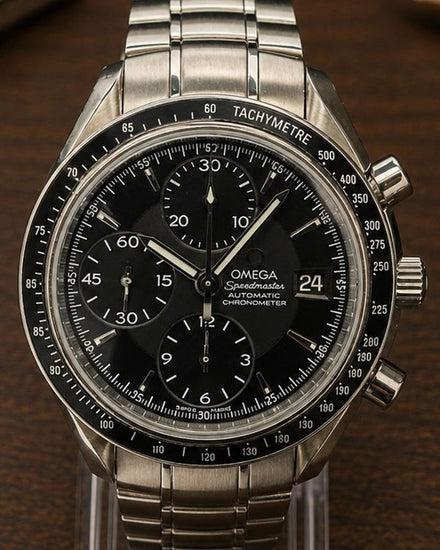 No Reserve - 2016 Omega Speedmaster Date 40MM Black Dial Steel Bracelet (3210.50.00)
