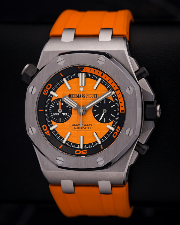 2016 Audemars Piguet Royal Oak Offshore Diver Chronograph 42MM Orange Dial Rubber Strap (26703ST.OO.A070CA.01)