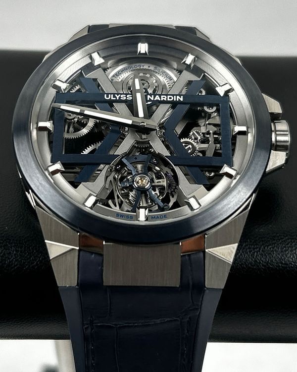 2026 Ulysse Nardin Blast 45MM Skeleton Dial Alligator Leather Bracelet (1723-400/03)