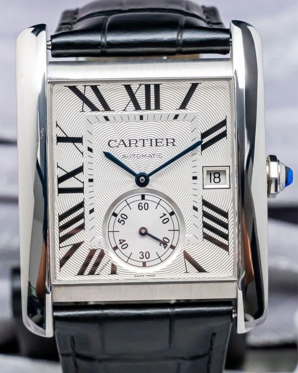 2018 Cartier Tank 44 x 34.3MM Silver Dial Leather Strap (W5330003)