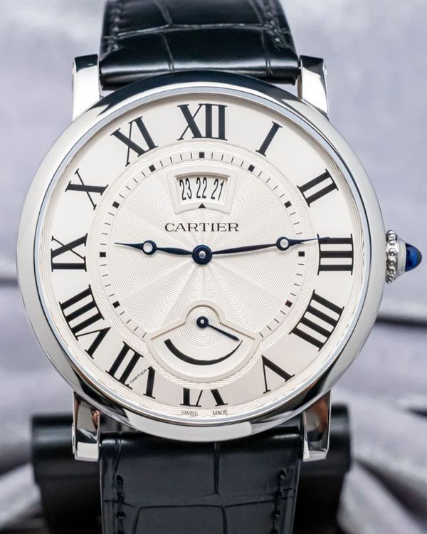 Cartier Ronde Louis Cartier 36MM Silver Dial Leather Strap (W1556369)