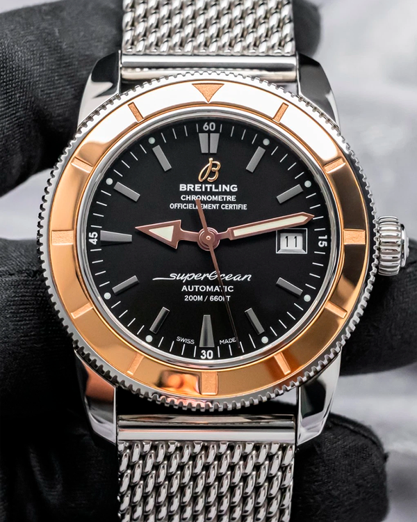 2015 Breitling Superocean Heritage 42MM Black Dial Steel Bracelet (U1732112/BA61)